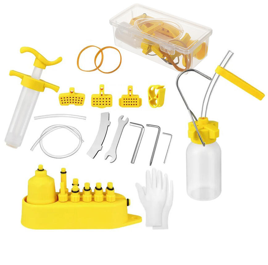 Kit aerisirea franelor hidraulice de bicicleta, 30 de piese, 18.7x9.2x6 cm