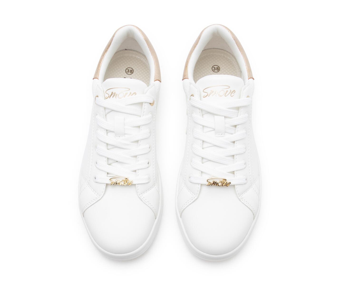 SMOVE Accent Dance Sneaker in white gold for women 6/7