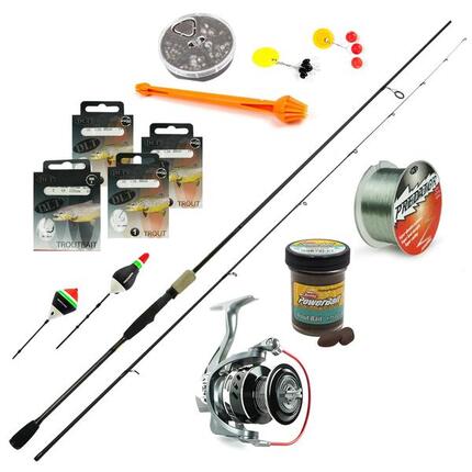 Kit pêche truite complet – canne, moulinet, ligne + accessoires