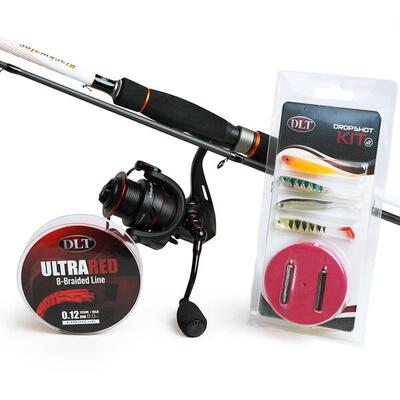 Dlt dropshot hengel set compleet 2,70m - 7-32gr - roofvisset - incl kunstaas