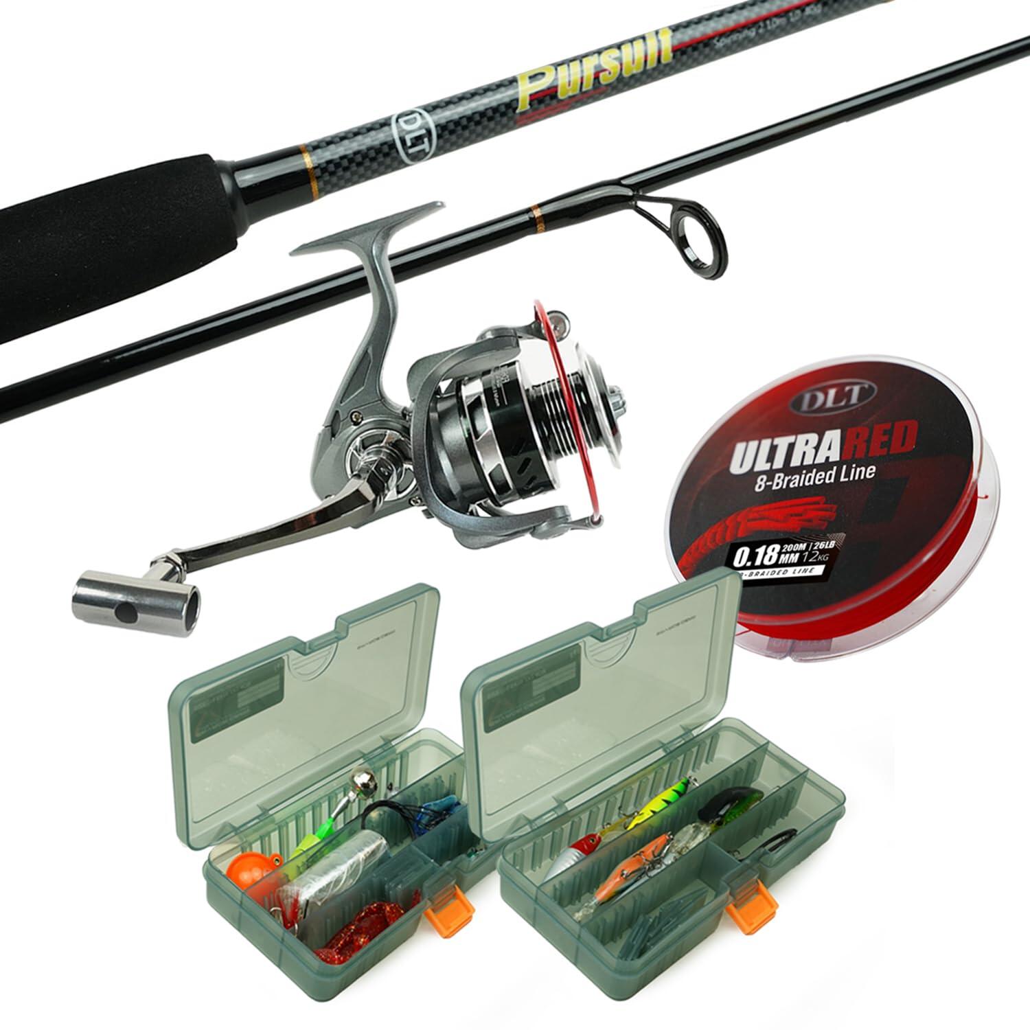 Pursuit Spinhengel Set 2,40m met Molen Lijn en Tacklebox 2/7