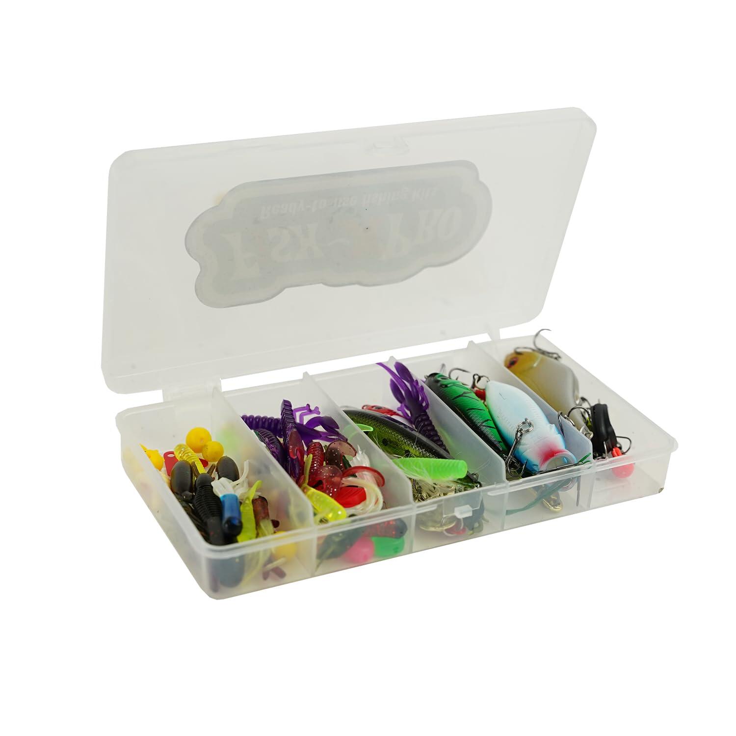 Kunstaas Set 88-delig met Visdoos Roofvis 2/3