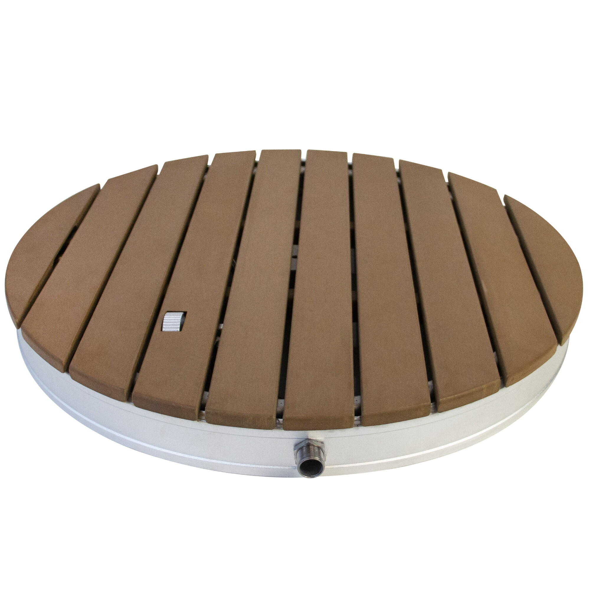 Outdoor Gartendusche Bodendusche, rund Ø 74 cm, mit
Gartenschlauchanschluß 3/7