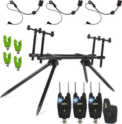 Faith VX3 Rodpod Deluxe Set avec Alarmes Carpe