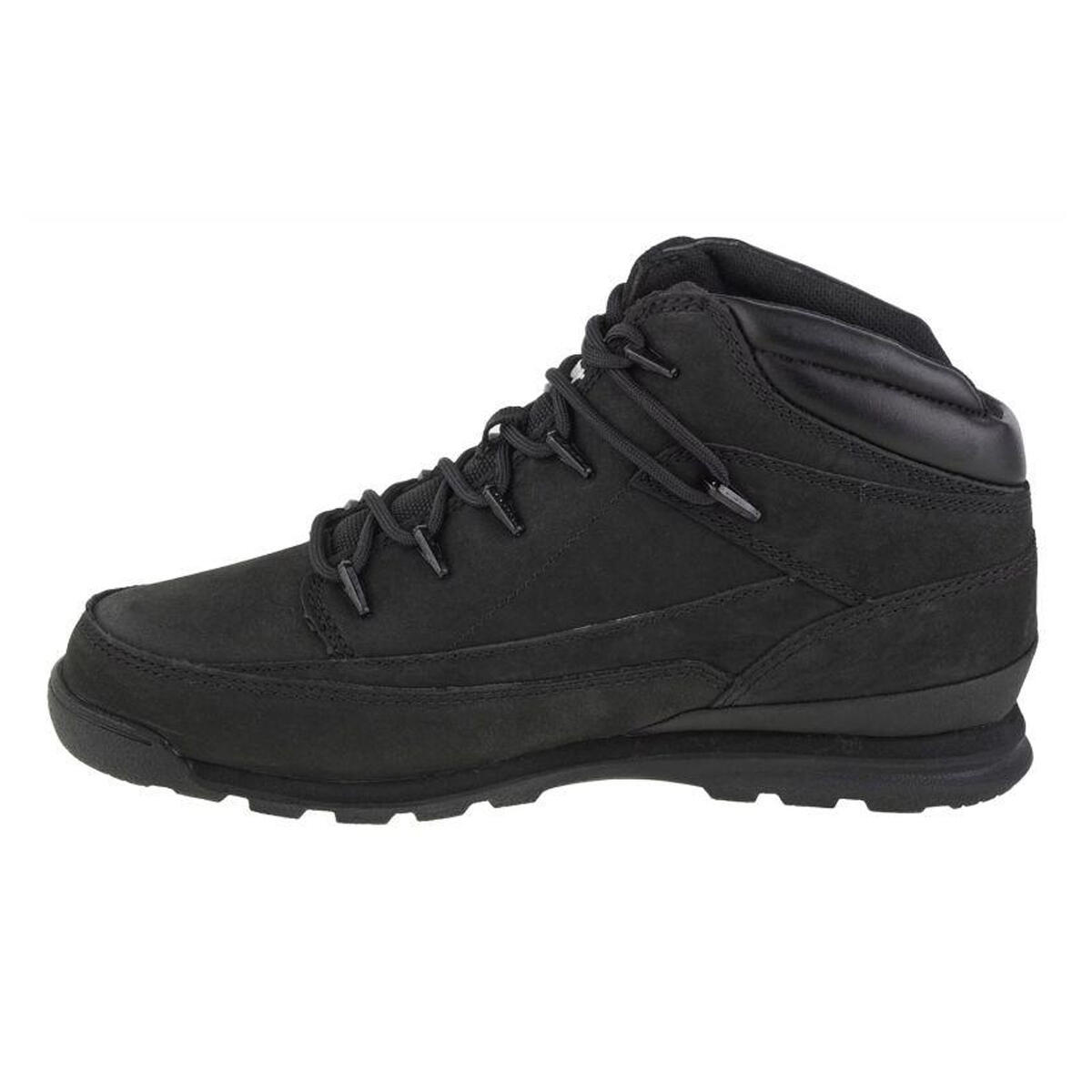 Heren Euro Rock Leren Trainers (Zwart) 2/4