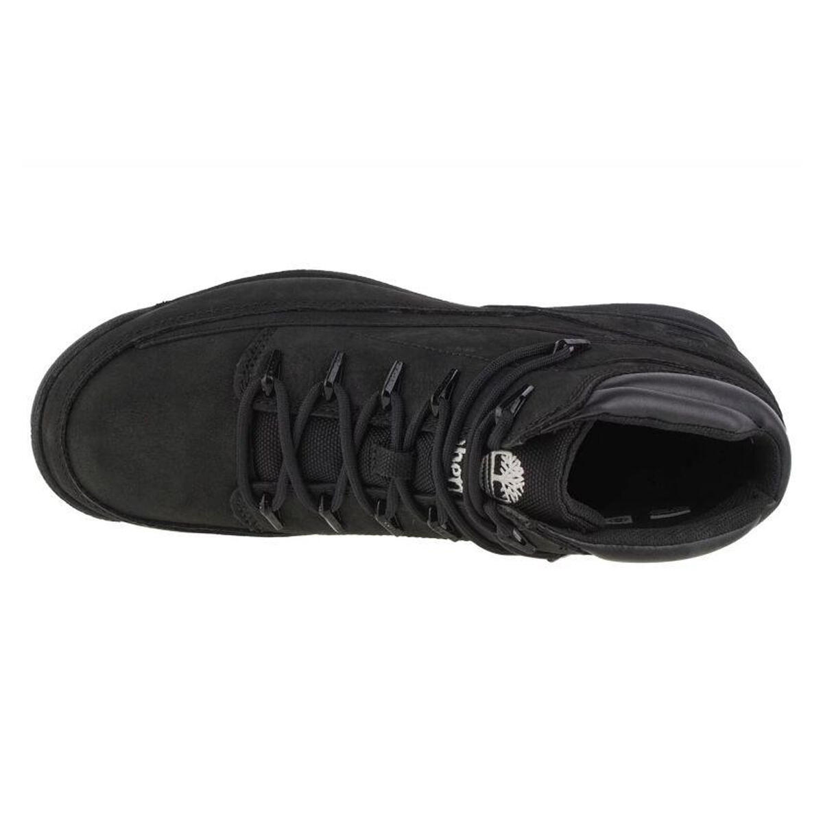 Heren Euro Rock Leren Trainers (Zwart) 4/4