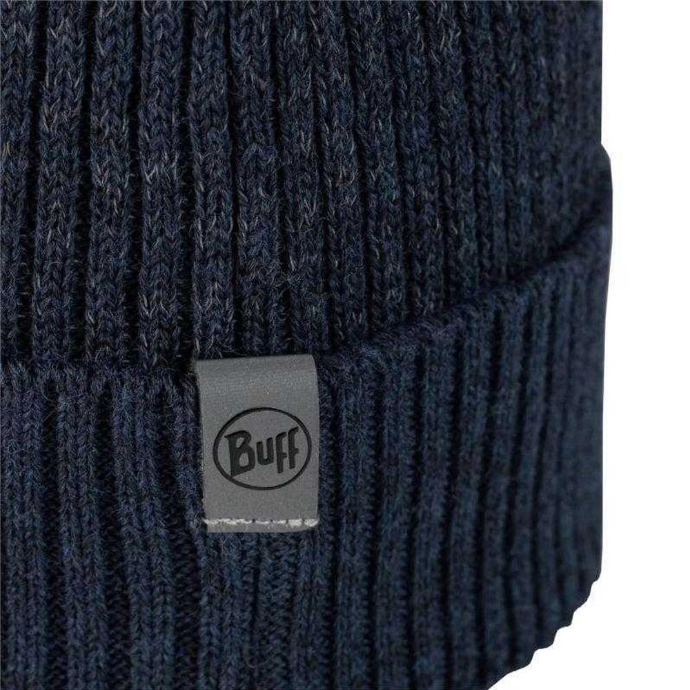 Uniseks Merinowollen muts voor volwassenen (Marineblauw) 3/4