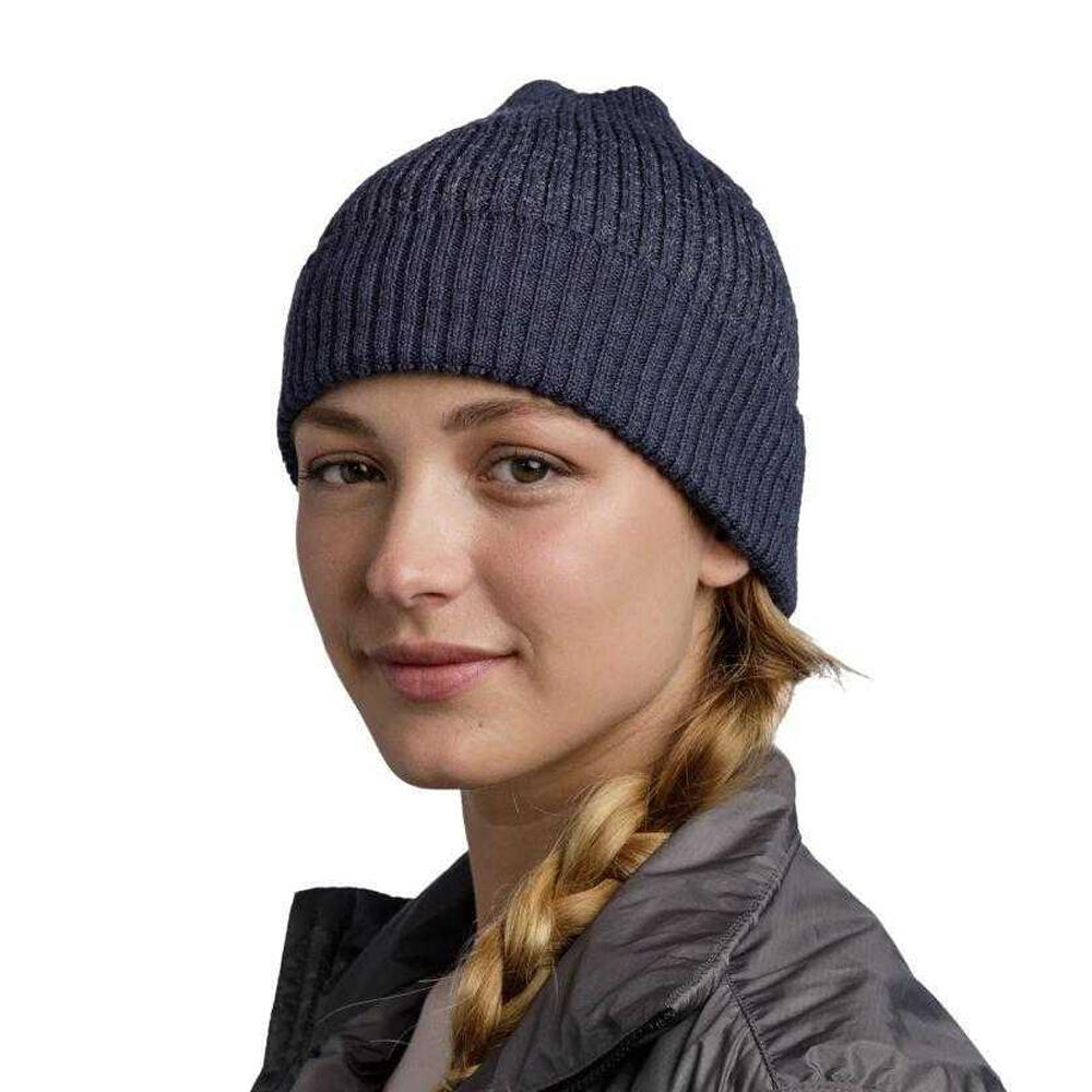 Uniseks Merinowollen muts voor volwassenen (Marineblauw) 4/4
