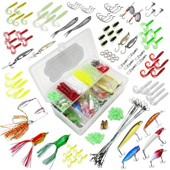 Set leurres carnassiers 215 pcs + tacklebox