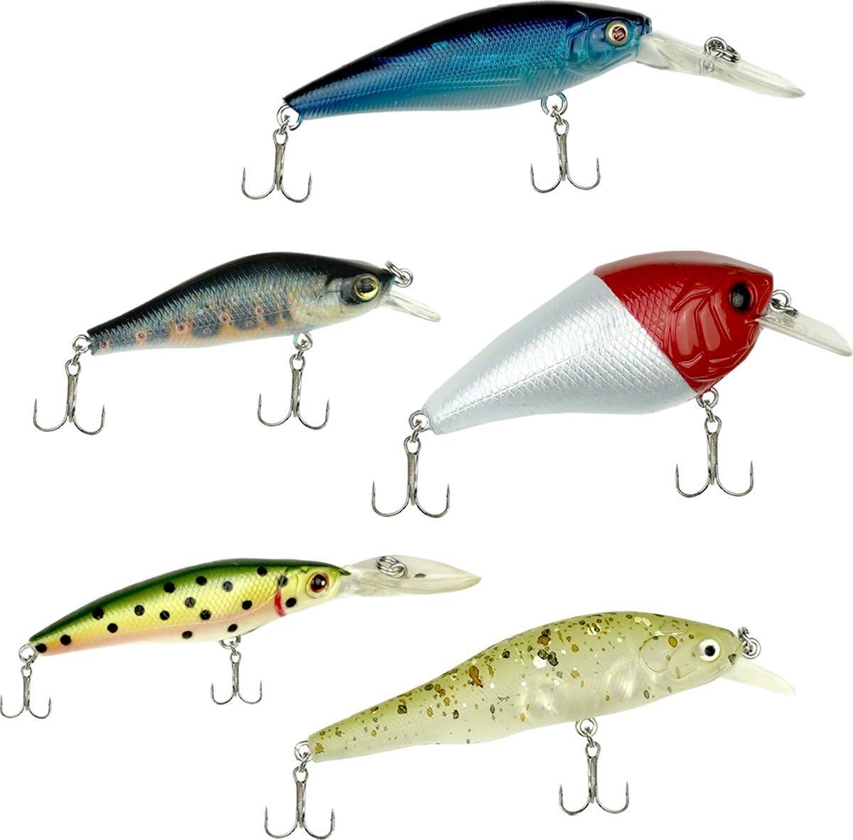 Set Minnow 25pz Esche Artificiali Crankbait Predatori 3/6