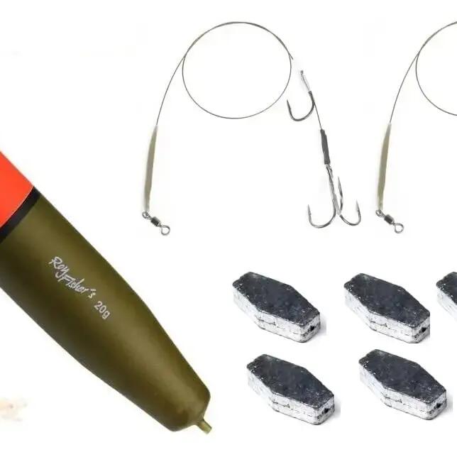 Deadbait Predator Fishing Set - Float, Rig, Lures and Leads