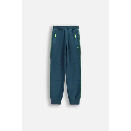 Spodnie dresowe chłopięce Lemon Explore WL6 zielone z lampasami