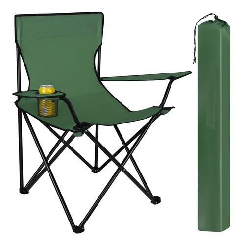 Scaun camping pliabil, suport pentru pahar, 100 kg, 80 x 47 x 80 cm