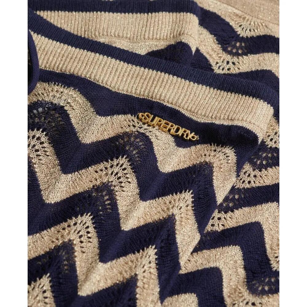 Dames brede gebreide broek Superdry Zigzag 7/7