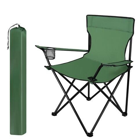 Scaun camping pliabil, suport pentru pahar, 100 kg, 80 x 47 x 80 cm