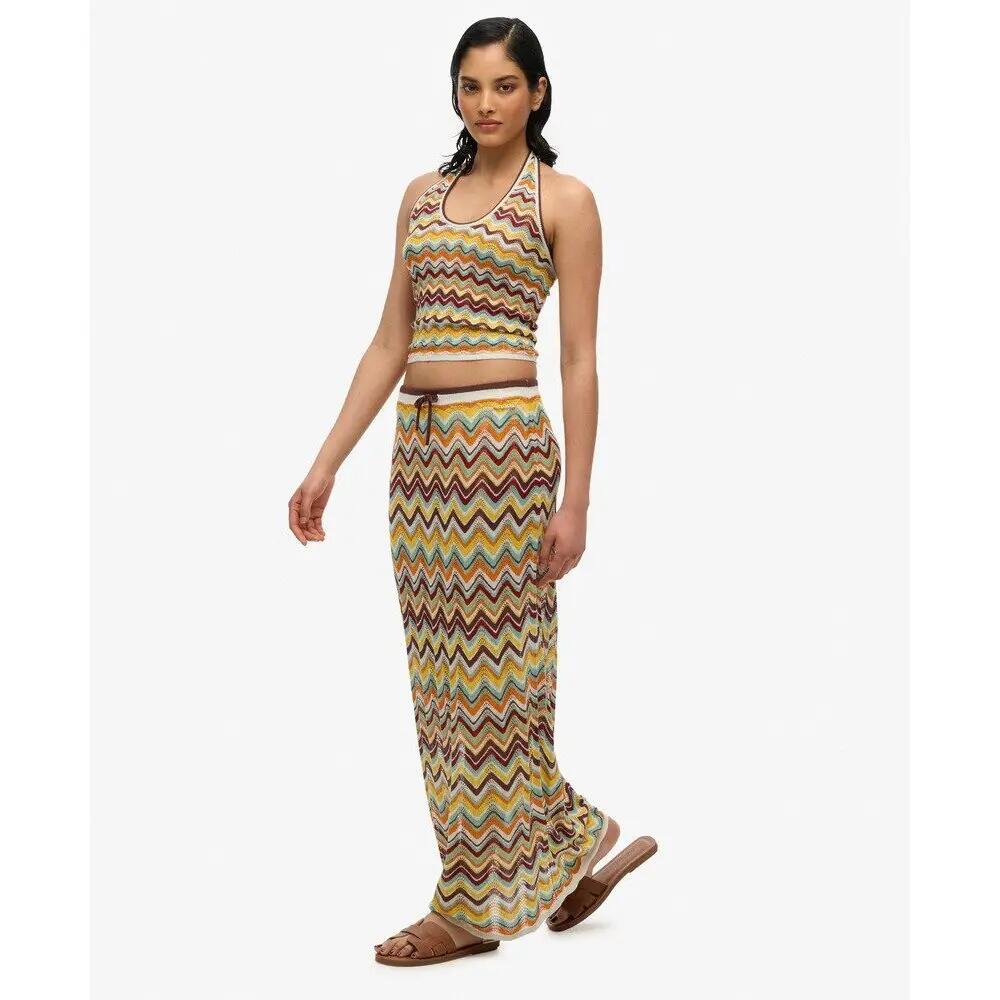 Langere zigzag gebreide rok voor dames Superdry 5/5