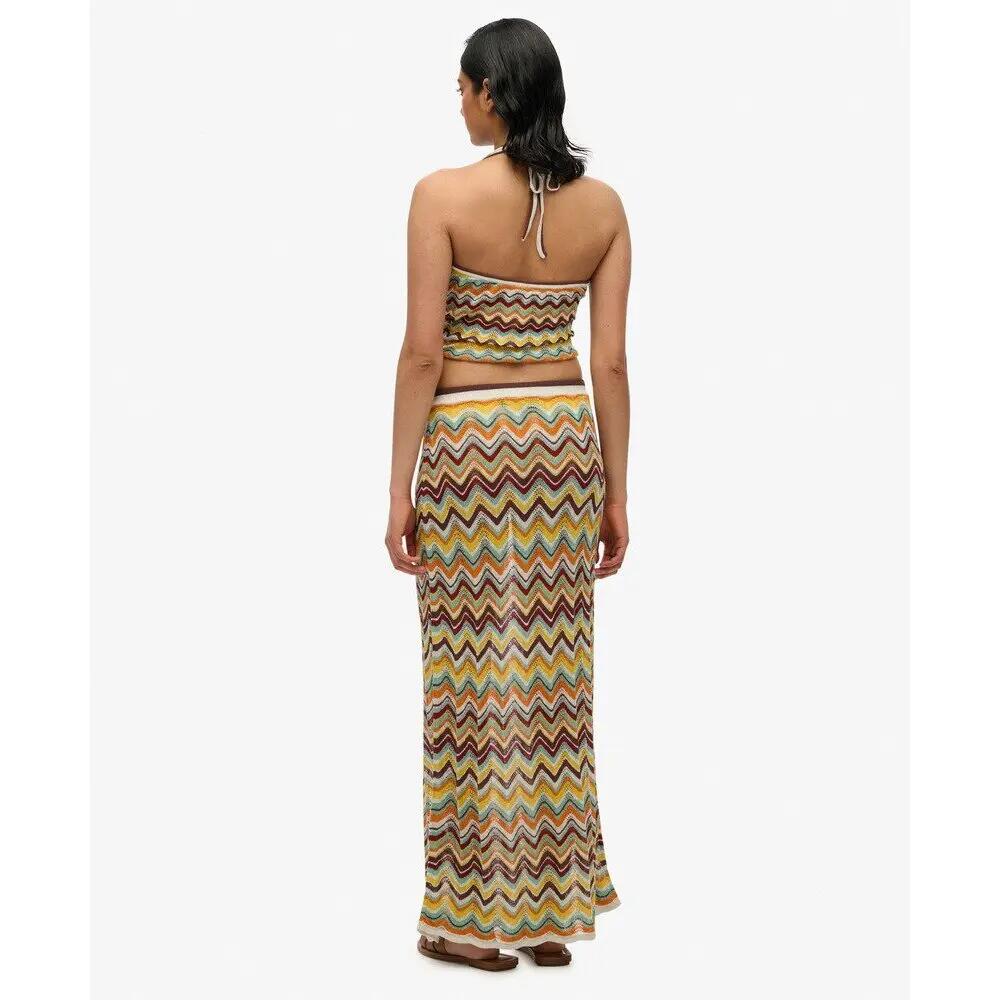 Langere zigzag gebreide rok voor dames Superdry 4/5