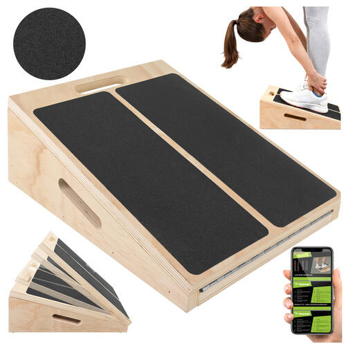 Platforma pentru intindere, 15-35°, antiderapanta, lemn, 150 kg, 39 x 30 cm