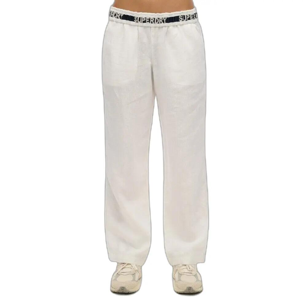 Women's drawstring linen trousers Superdry