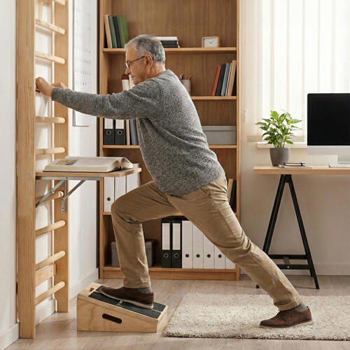 Platforma pentru intindere, 15-35°, antiderapanta, lemn, 150 kg, 39 x 30 cm