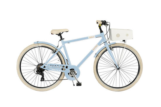 Via Veneto Bici City Bike Milano Uomo 28” 6V Azzurro Pariolino Taglia 54