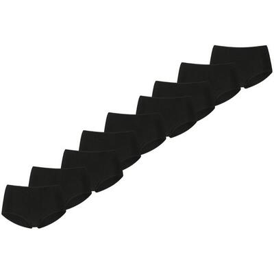 Dames mini shorts 9-pack zwart