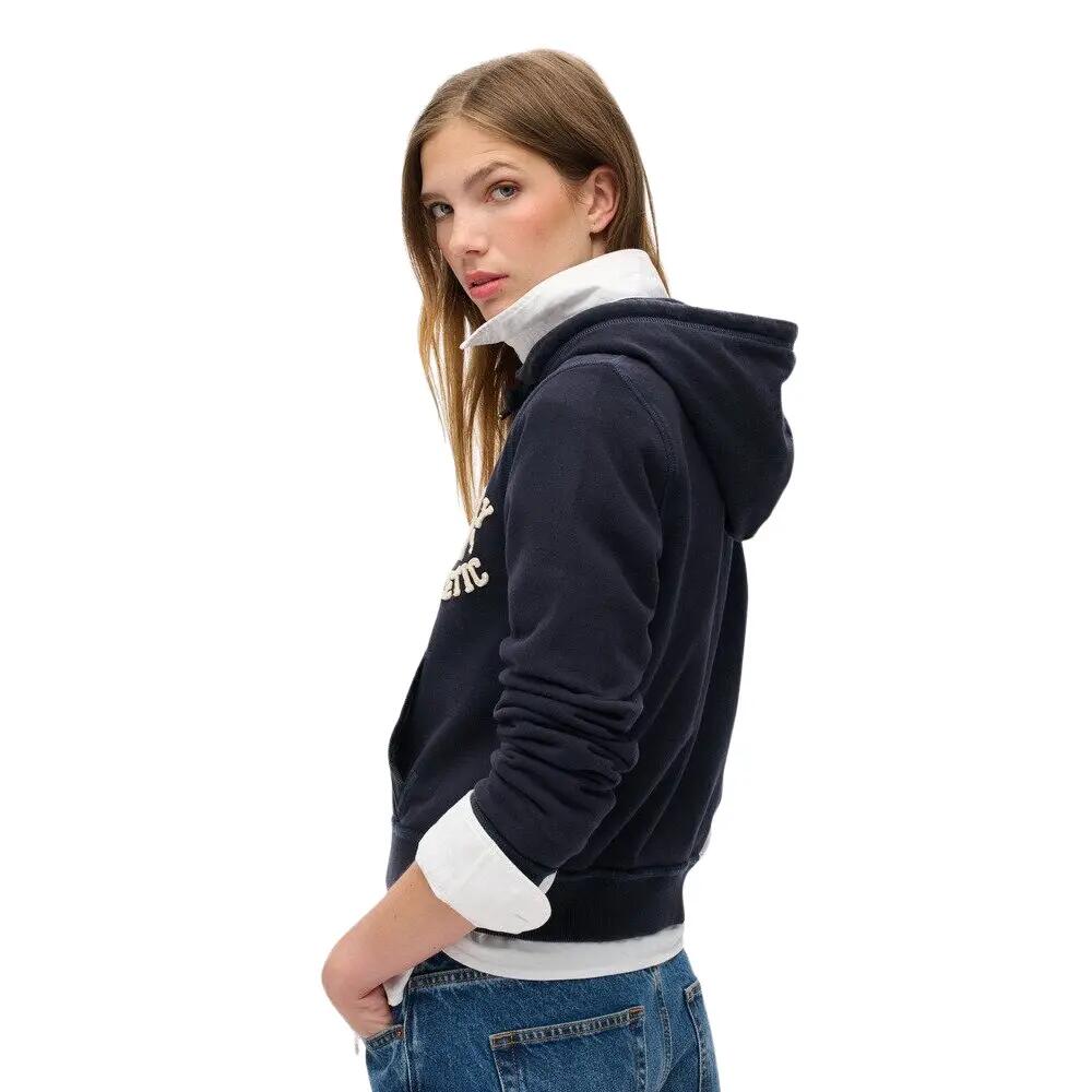 Kurz geschnittener, lässiger Hoodie mit Reißverschluss für Frauen Superdry Athle 5/7
