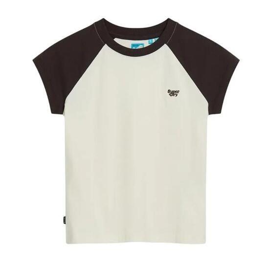 Bio-Baumwoll-T-Shirt mit Raglanärmeln und Damen-Logo Superdry Essential