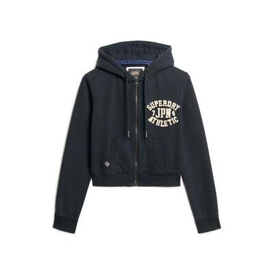 Korte en casual zip-up hoodie voor dames superdry athletic essentials