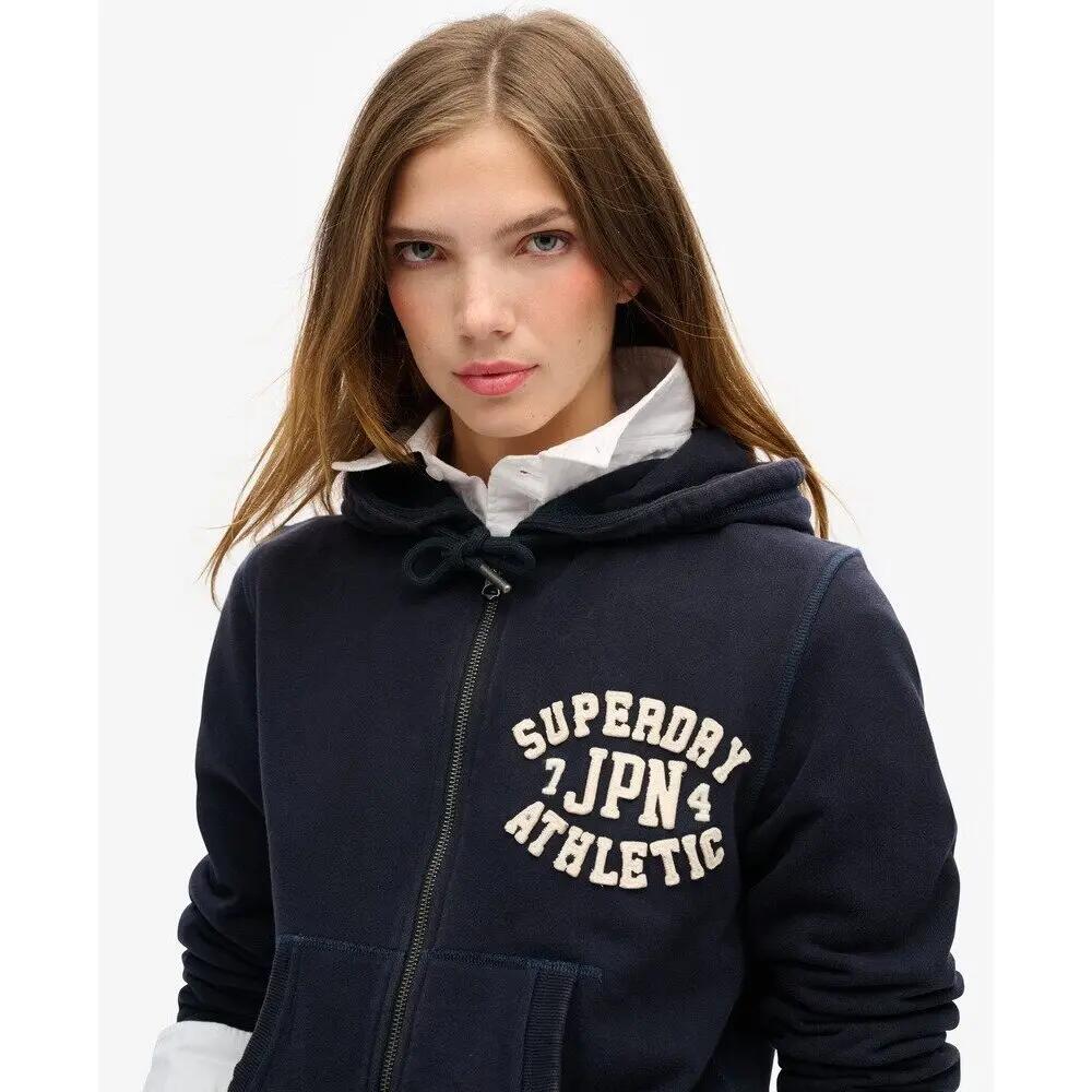 Kurz geschnittener, lässiger Hoodie mit Reißverschluss für Frauen Superdry Athle 6/7