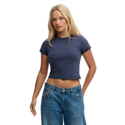 Dames-t-shirt superdry athletic essentials