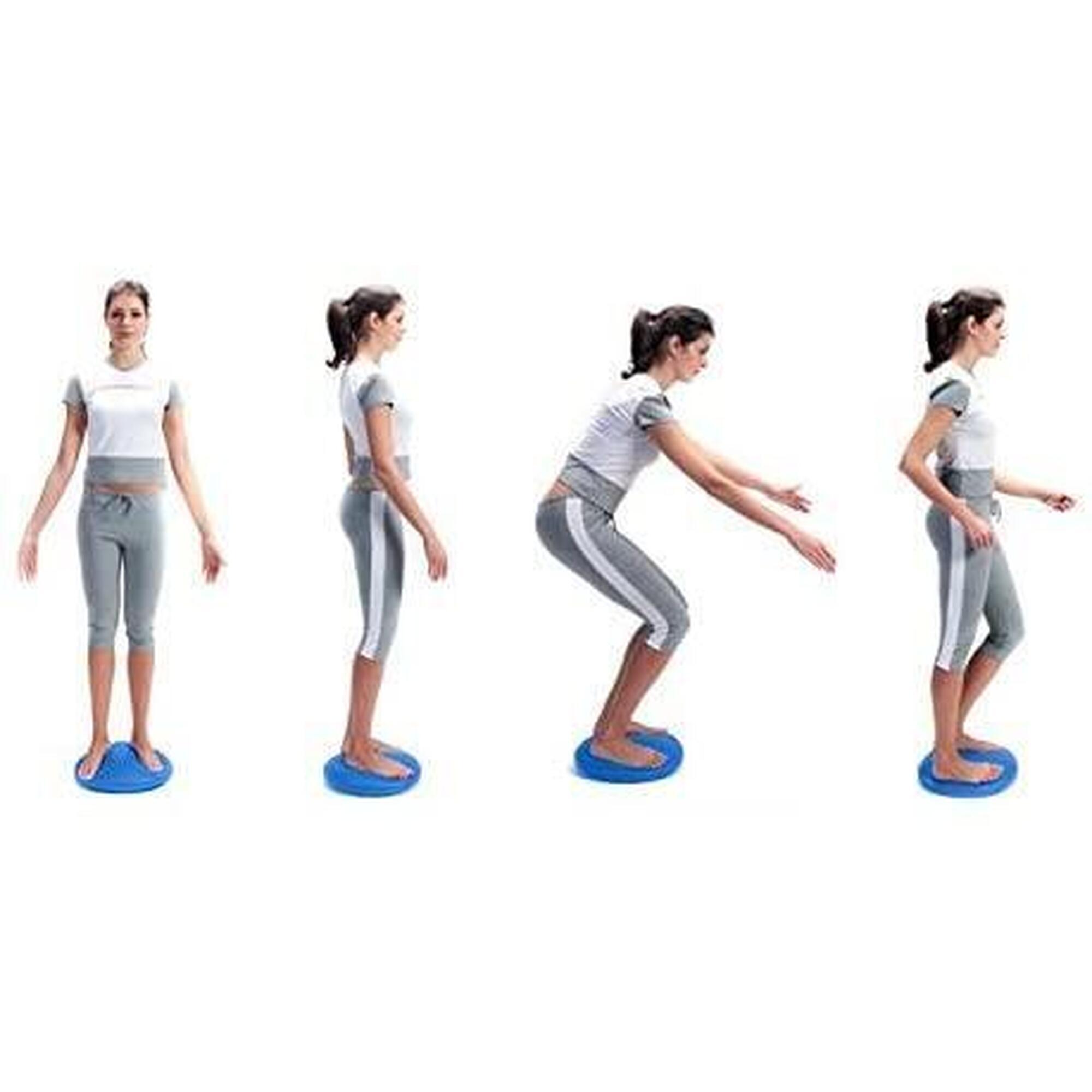 Perna masaj,ergonomica fitness, texturata, albastra, 34 cm
