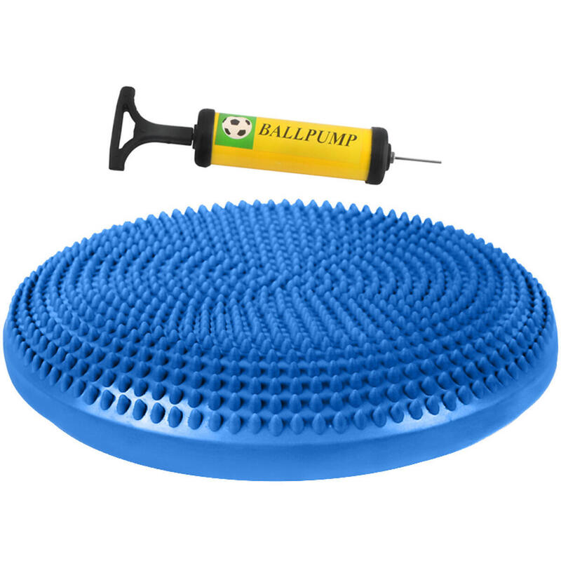 Perna masaj,ergonomica fitness, texturata, albastra, 34 cm