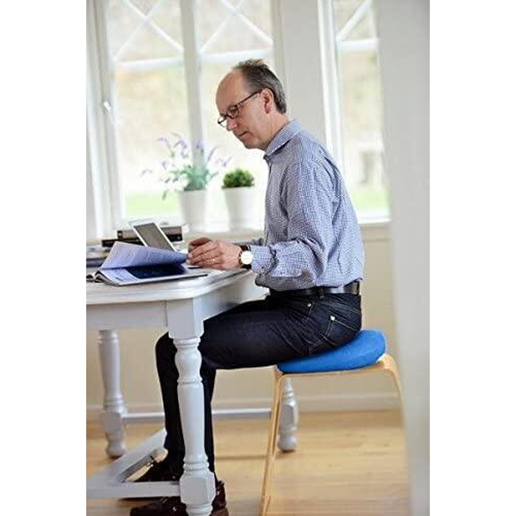 Perna masaj,ergonomica fitness, texturata, albastra, 34 cm