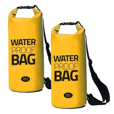 Eurocatch dry bag waterdicht set 4 roze 10l