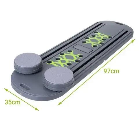 Placa pliabila pilates cu benzi rezistenta, manere flotari, covoras, 97 x 30 cm 5/7