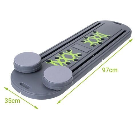 Placa pliabila pilates cu benzi rezistenta, manere flotari, covoras, 97 x 30 cm