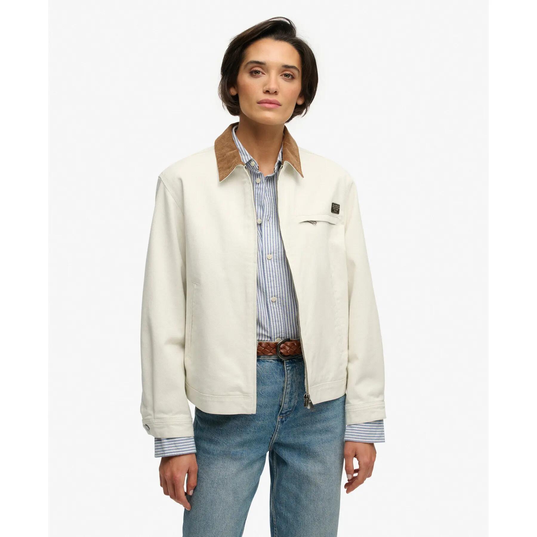 Casaco de mulher com gola de veludo Superdry Ranch 3/6