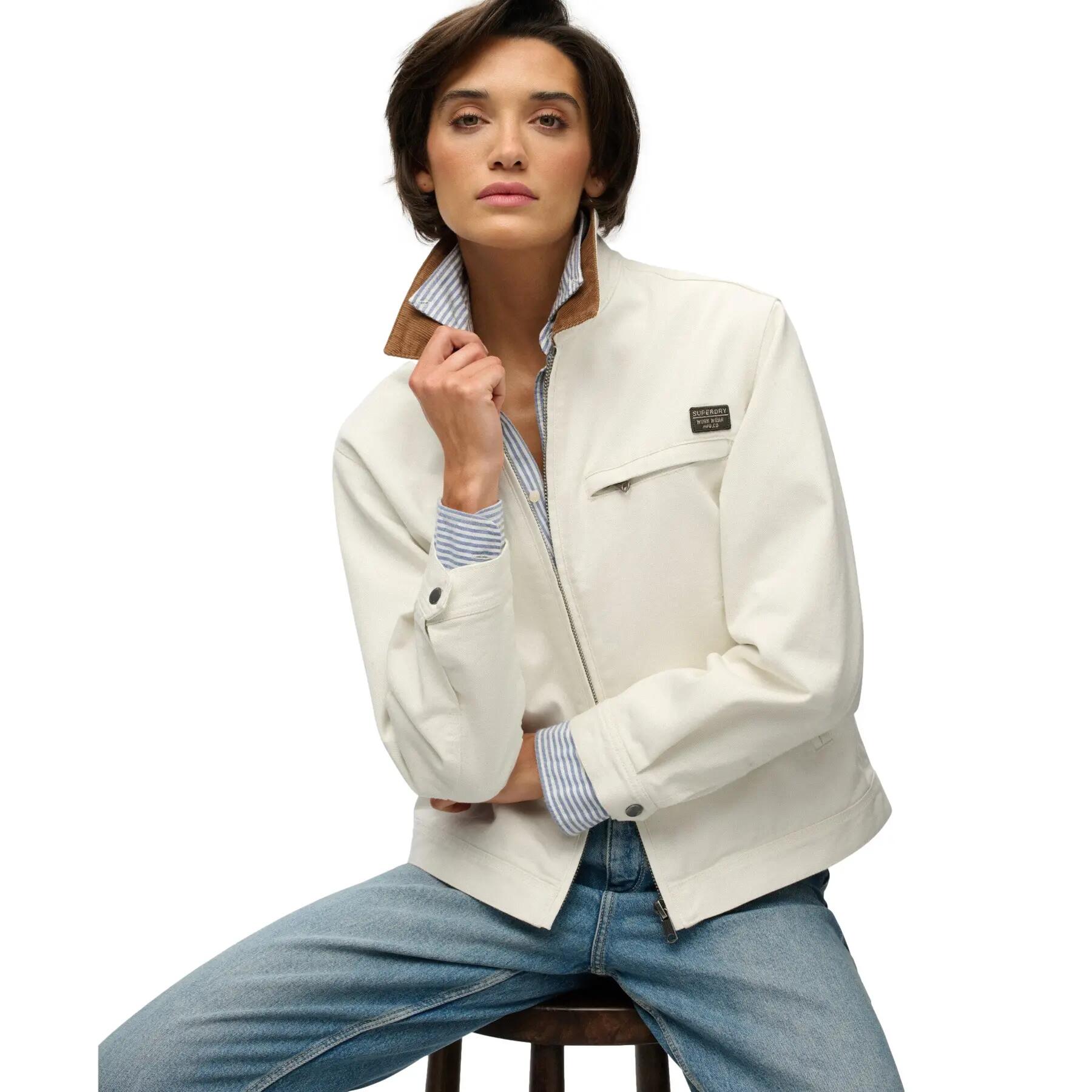 Casaco de mulher com gola de veludo Superdry Ranch 5/6