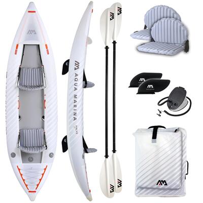 Opblaasbare kajak aqua marina halve 13'1" 2-persoons 180 kg + 2x peddel kp-1