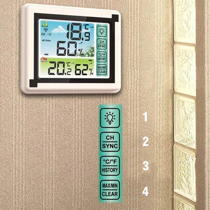 Statie meteo wireless digitala, higrometru , senzor extern, 11x9x 2.5cm