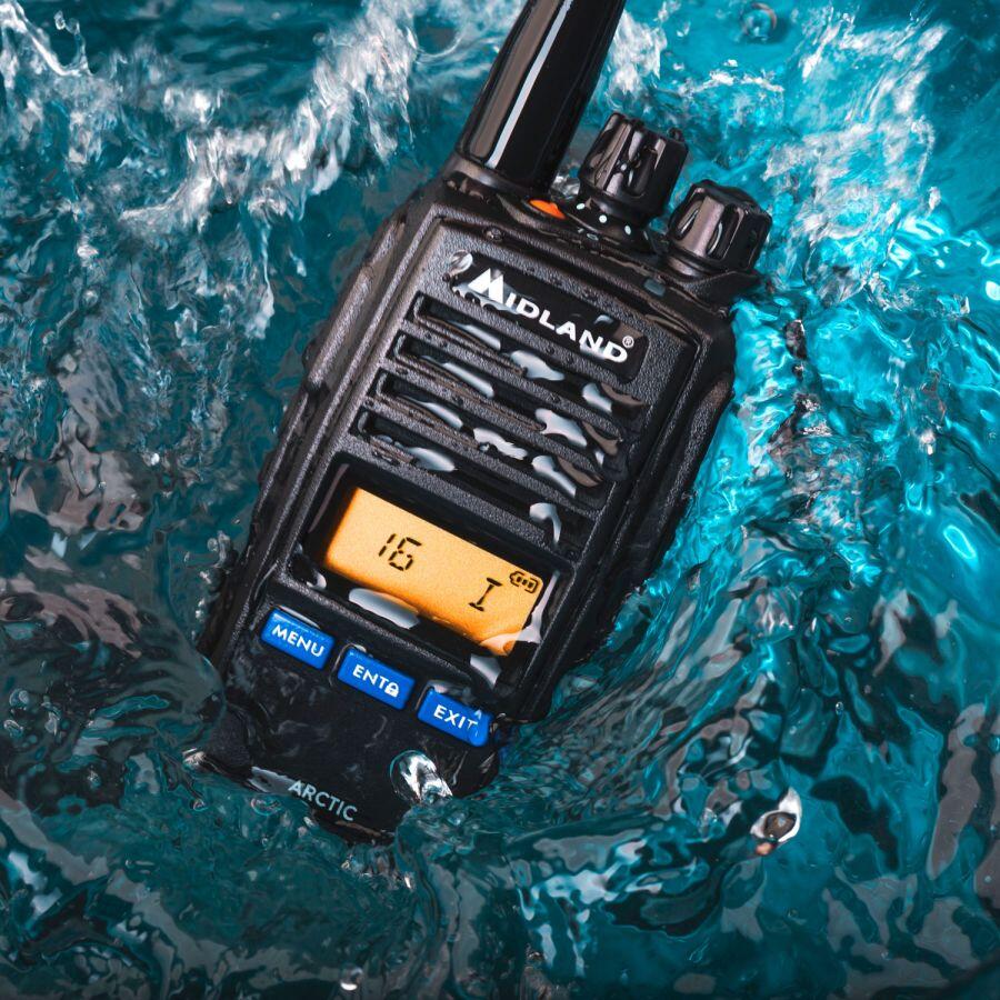 MIDLAND ARCTIC - Radio UHF/VHF Marine, 57 Canaux, IP67, Batterie 1600mAh 4/5