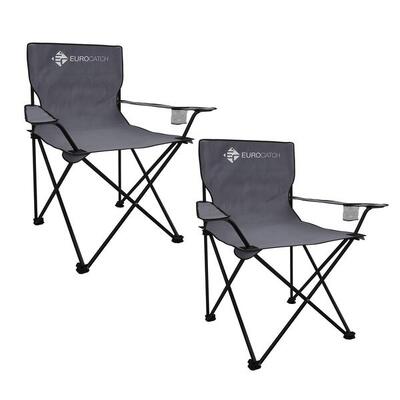 Eurocatch campingstoel set 2 opvouwbaar met tas