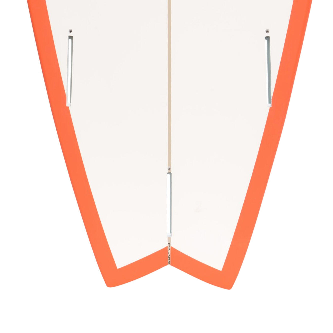 Victory Surfboards - Long Fish 7'2 - Epoxy - Futures - Matte Orange / White 3/5