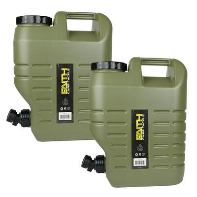 Faith carp tackle jerrycan 12l set 2 watercontainer met kraan
