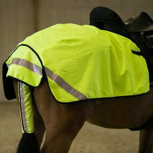 Coprisella con copertura fluorescente per cavalli Horze 3/4