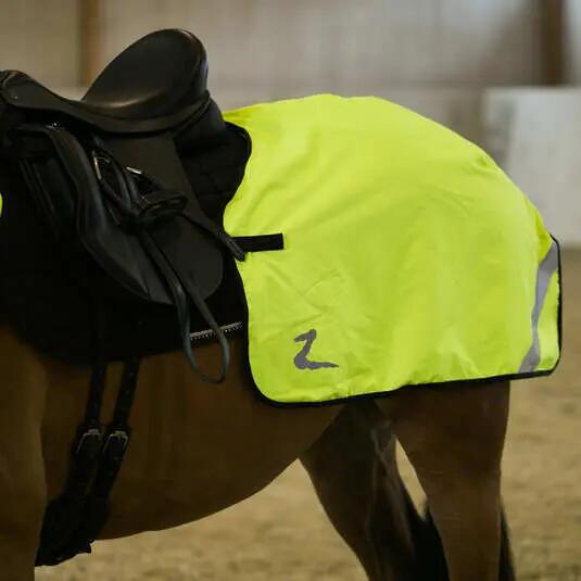 Coprisella con copertura fluorescente per cavalli Horze 2/4