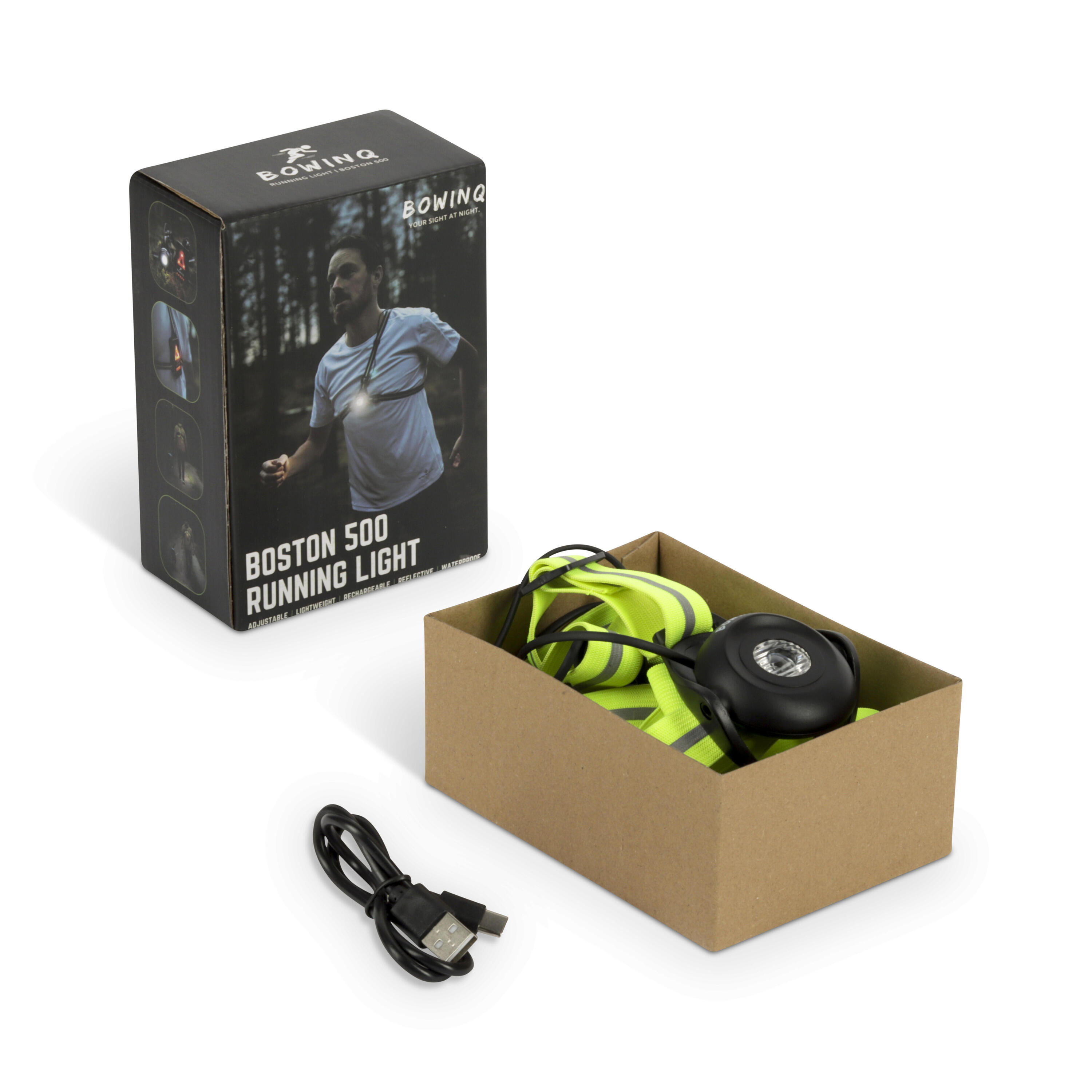 Borstlamp voor hardlopen LED 500 lumen USB-C oplaadbaar Boston 500 Neon 5/7