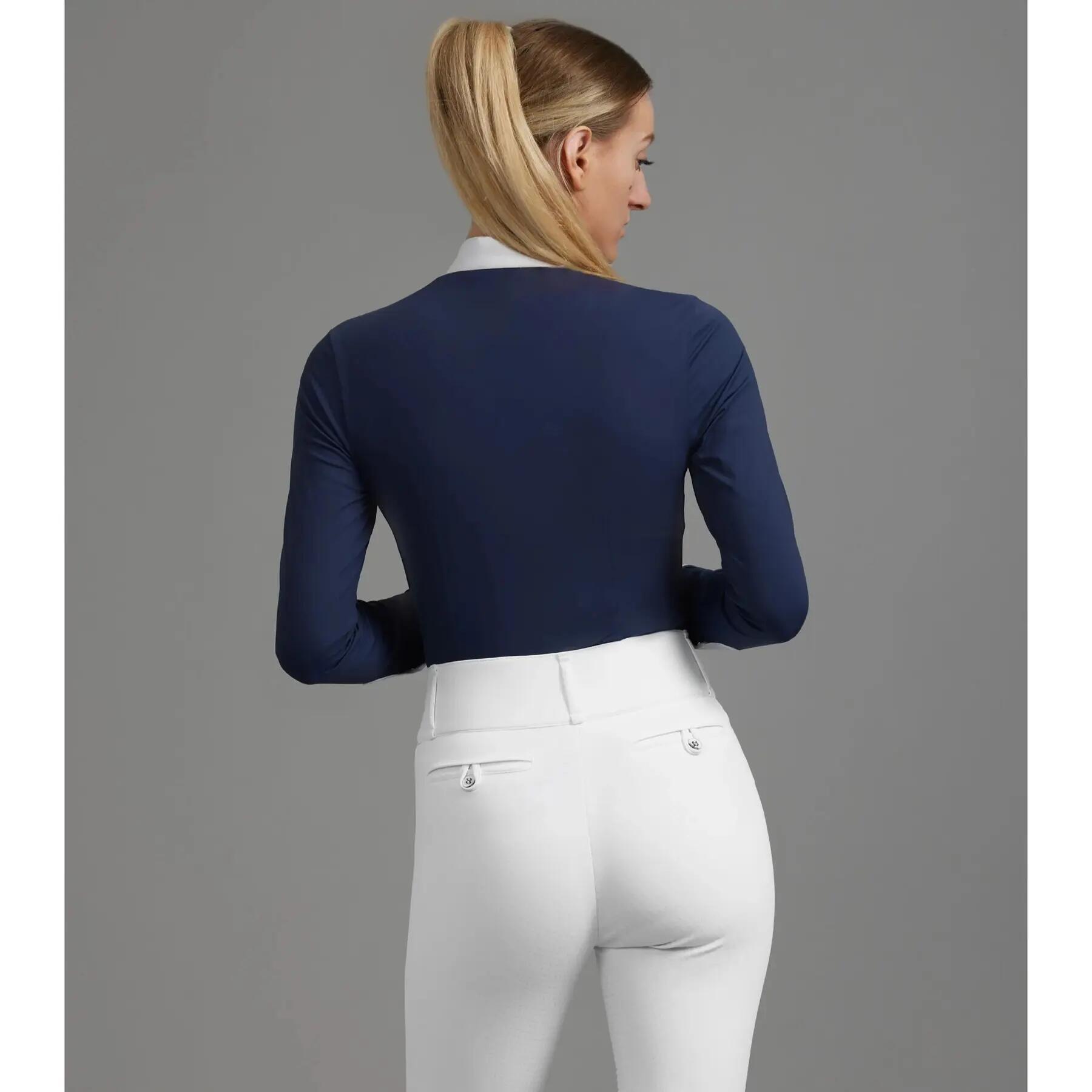 Wettkampf-Reitbluse mit langen Ärmeln für Damen Premier Equine Navarra 3/6