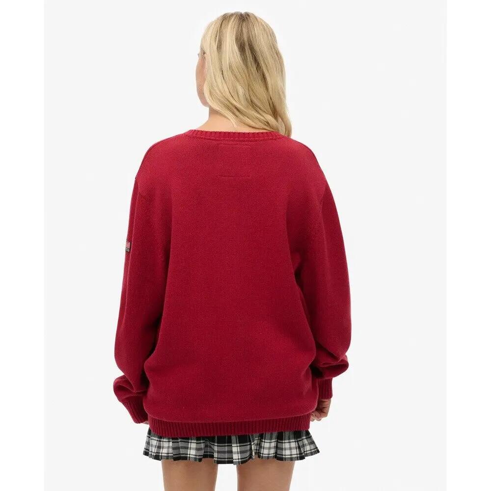 Pull oversized col V femme Superdry 4/6